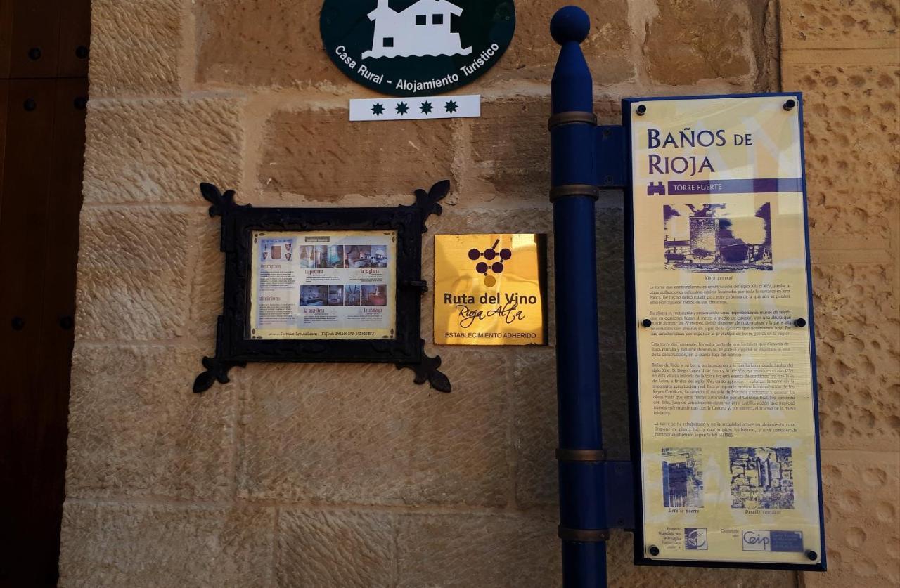 Baños de Rioja Torre Fuerte Siglo XIIIゲストハウス エクステリア 写真